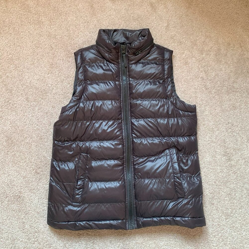 Black Puffer Down Vest medium